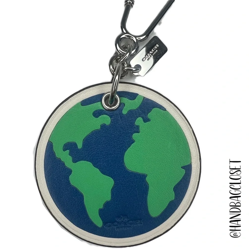 Coach NASA Earth Globe Key Chain Fob F45912 Keychain